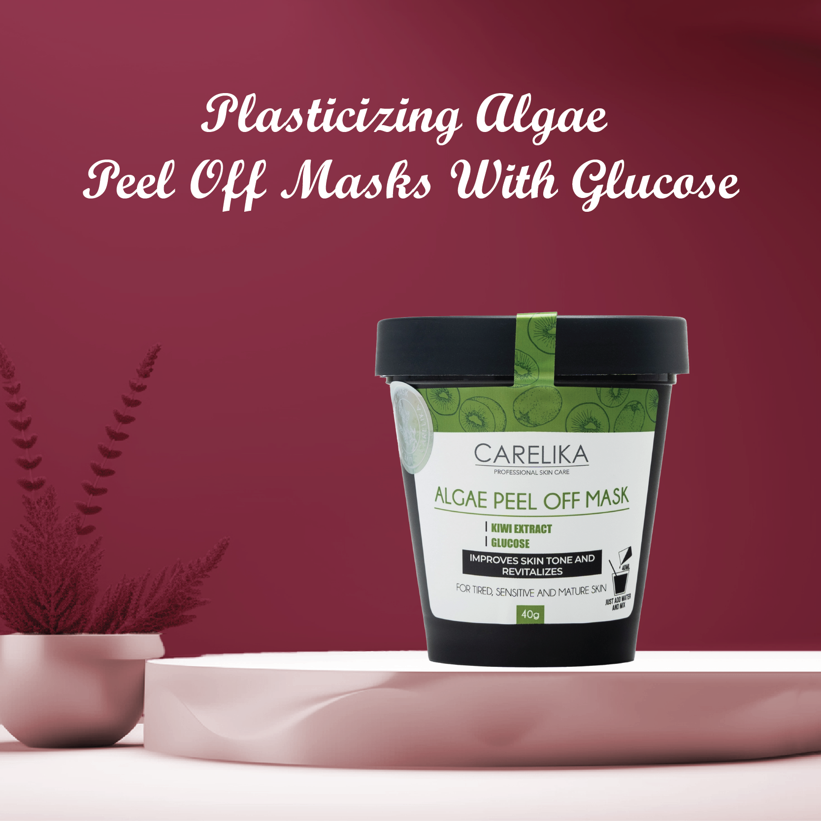 Plasticizing Algae Peel Off Masks With Glucose