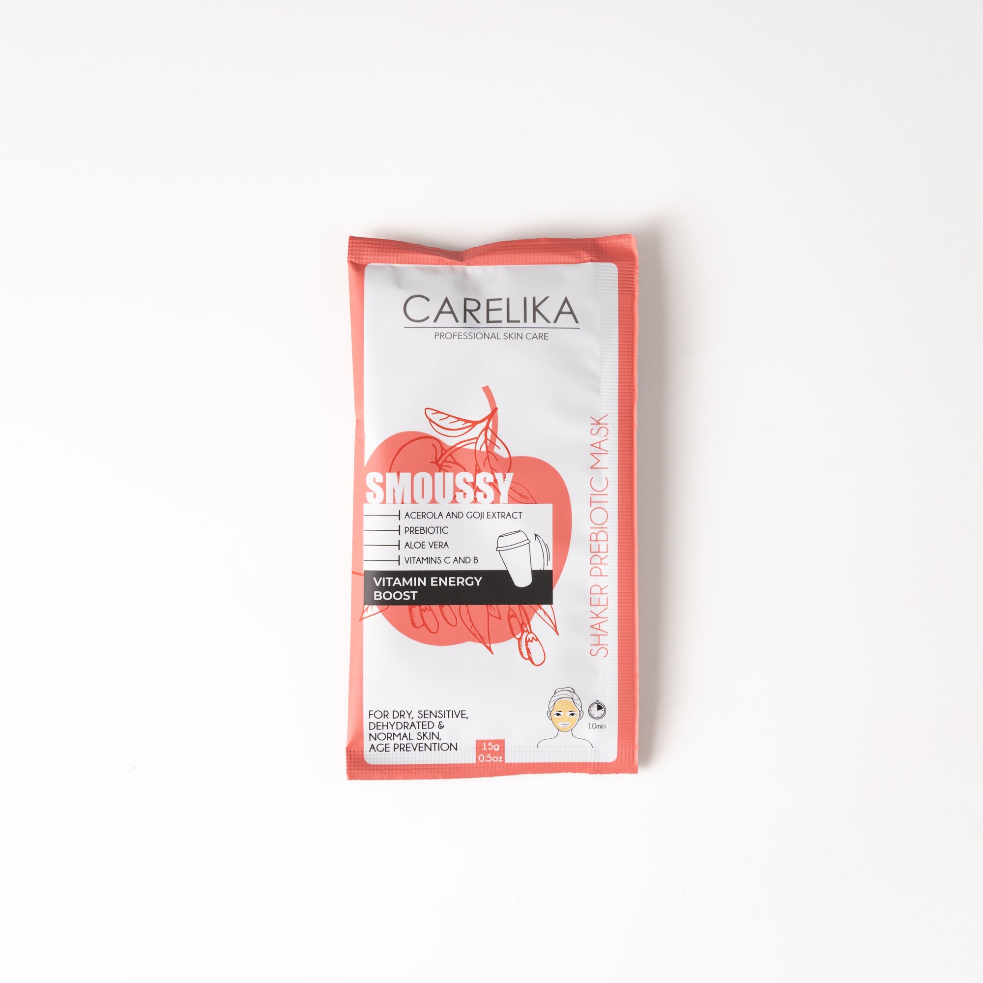 Carelika Shaker Prebiotic Smoussy Mask Acerola And Goji